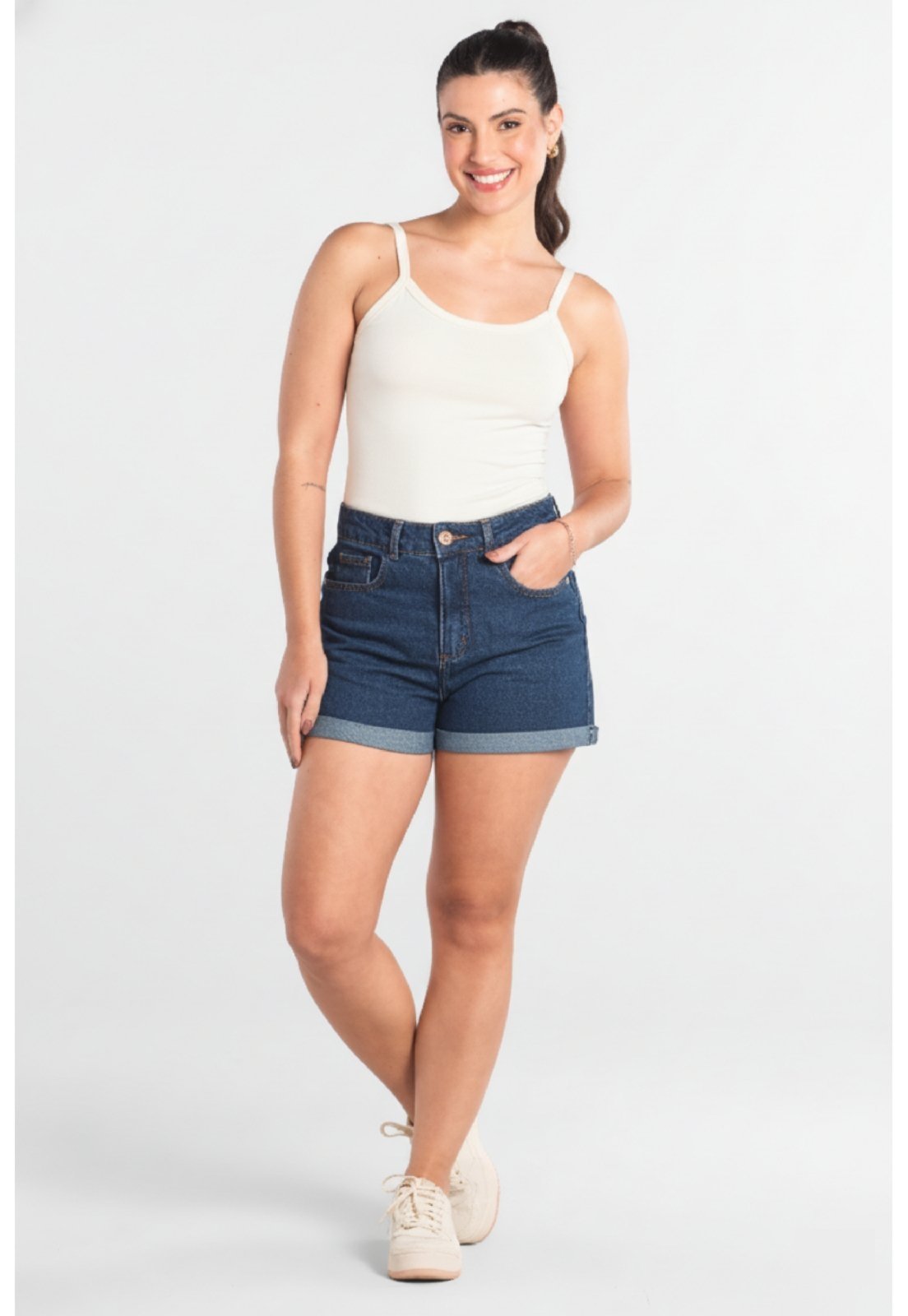 Regata Feminina em Cotton Just Basic Branco