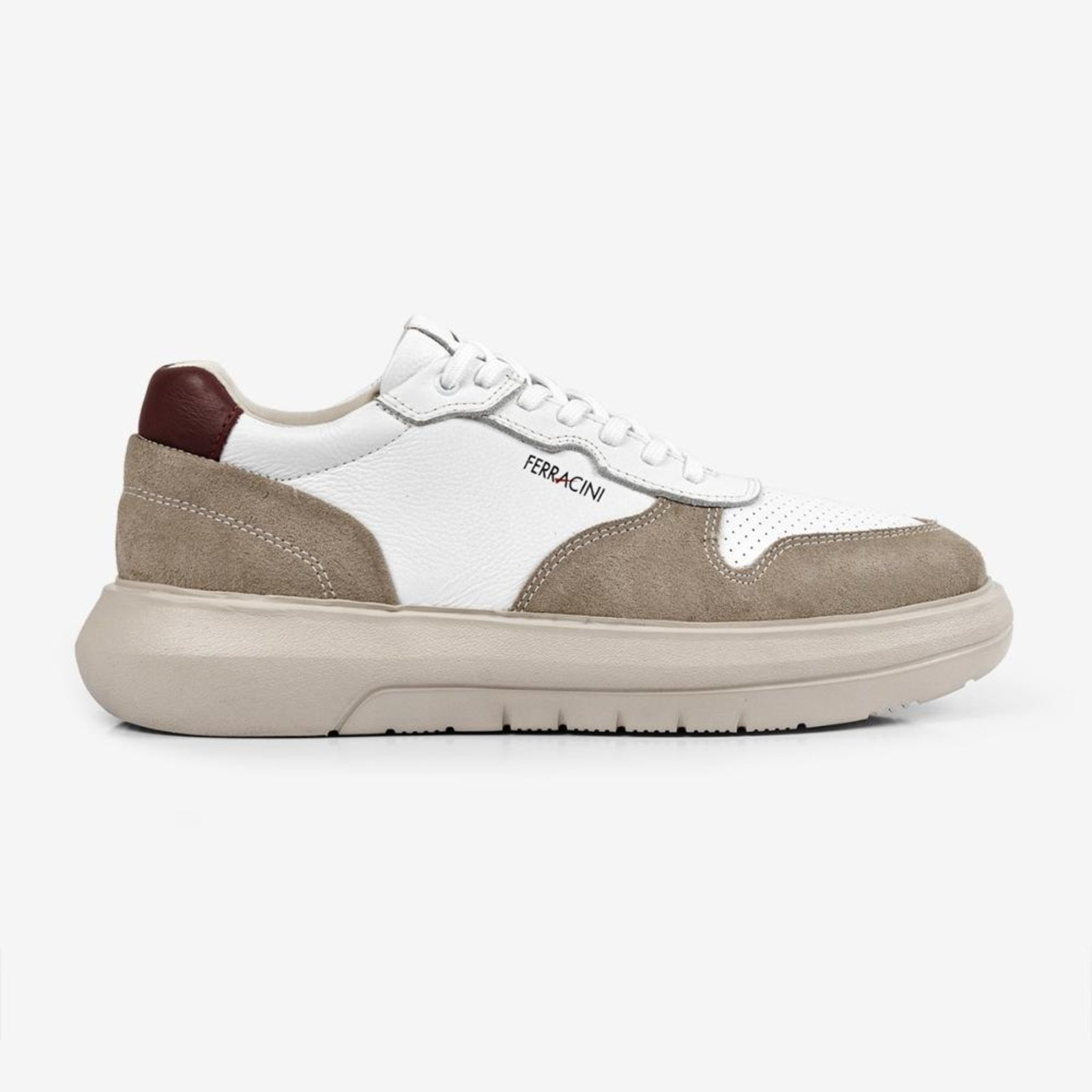 Sneaker Masculino Couro Energy Ferracini 8287-695D Branco