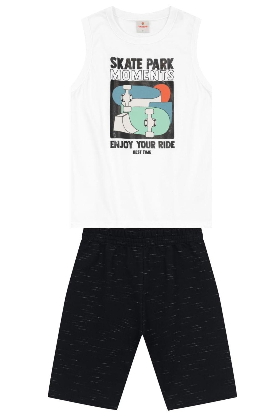 Vista 3 Infantil - Conjunto menino de skate em gel Brandili cinza Brandili cinza