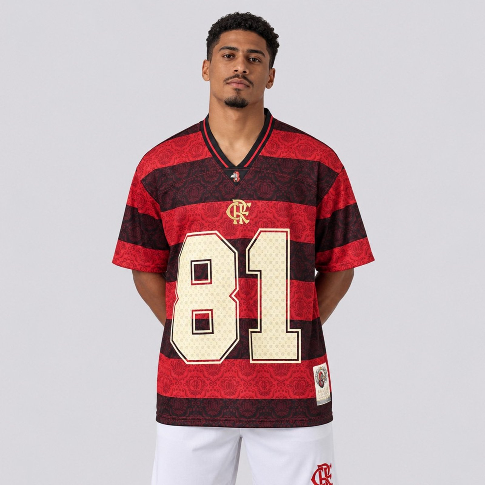 Camisa Flamengo Football Oversized Rubro Negro