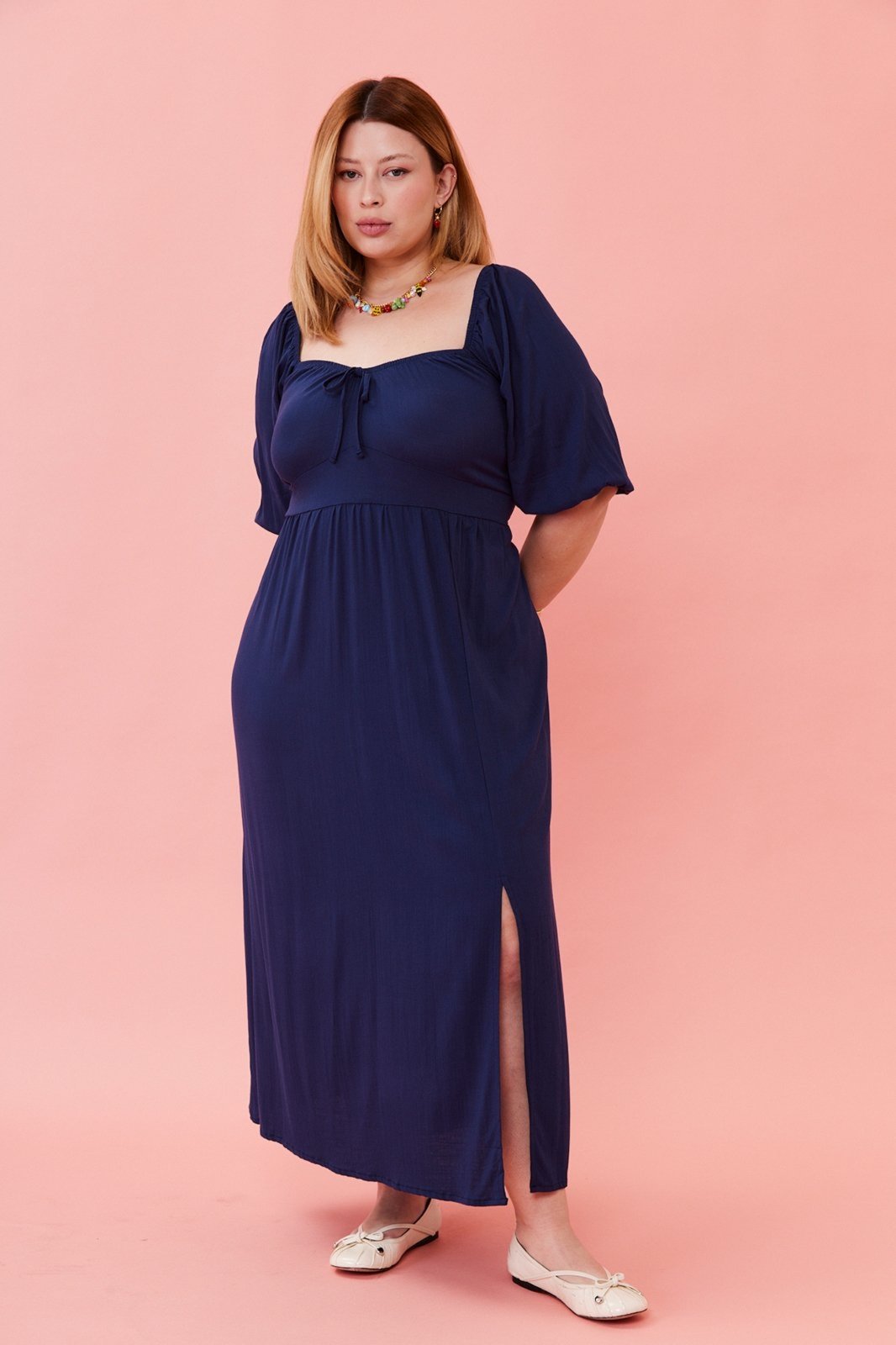 Vestido In Love Gabriela Azul Marinho