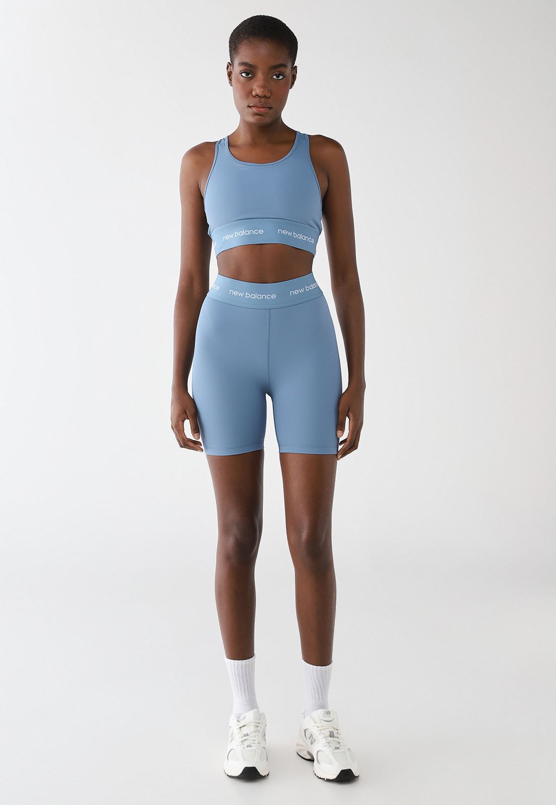 Vista 3 Top Feminino New Balance Sport Essentials Active azul New Balance azul
