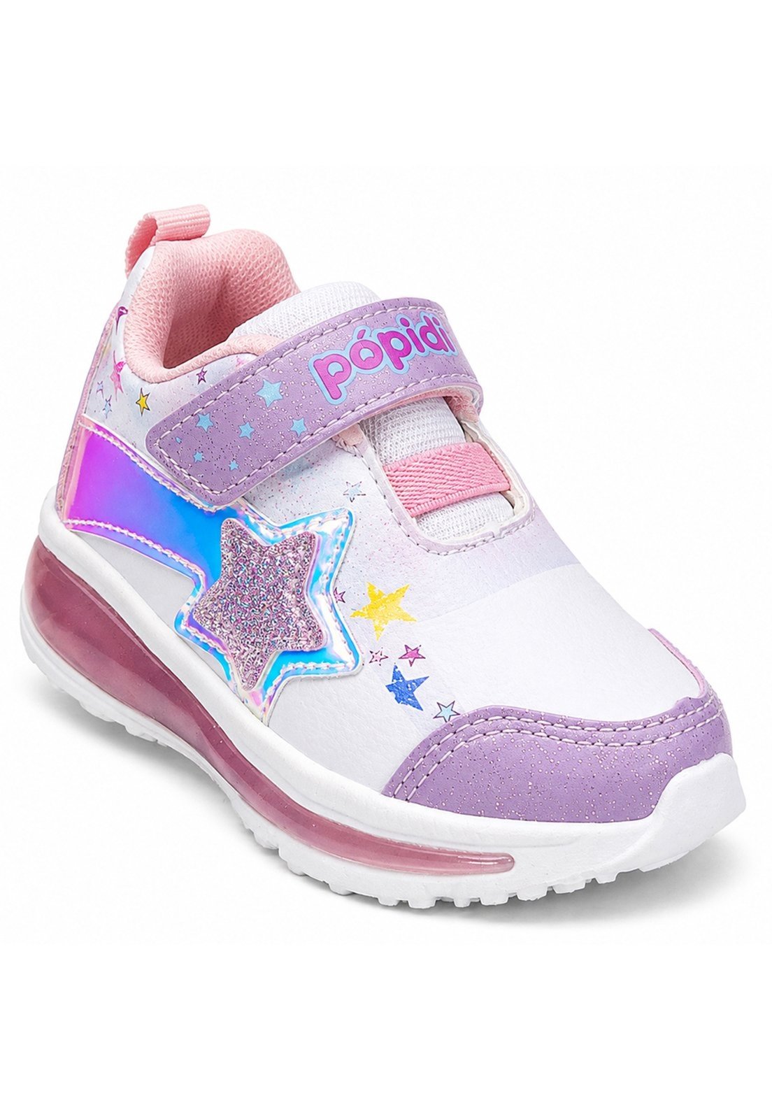 Infantil - Tênis Menina Com Led Luzinha Super Star Calce Fácil Casual