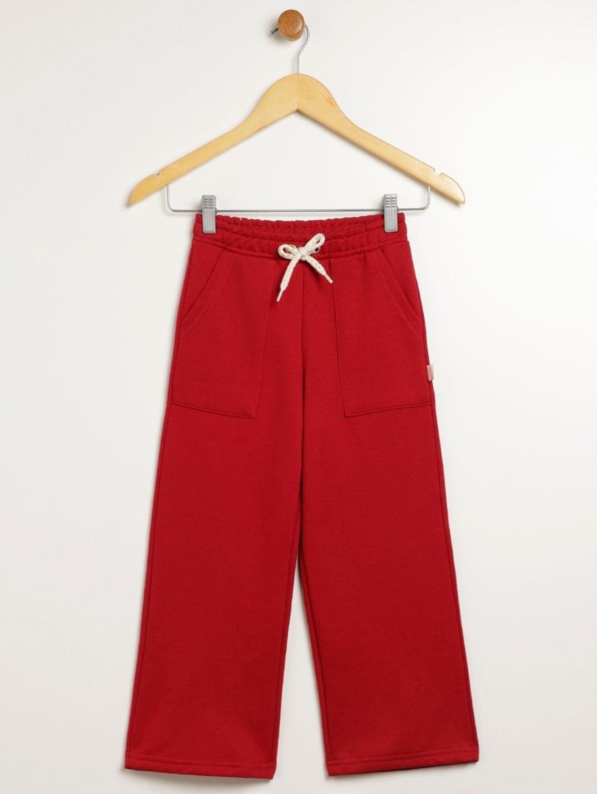 Infantil - Calça Wide Leg Para Menina - BORDO