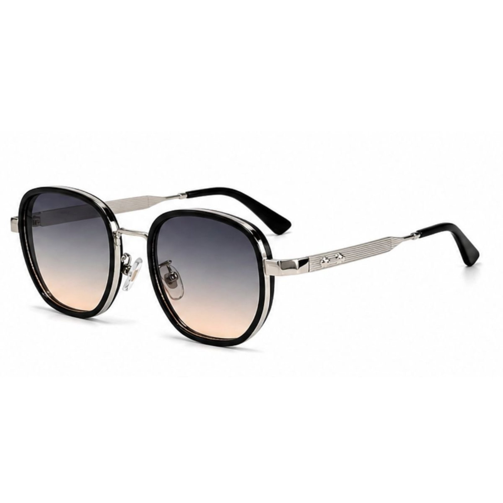 Óculos de Sol Retrô Luxo Vintage UV400 Fashion Prata