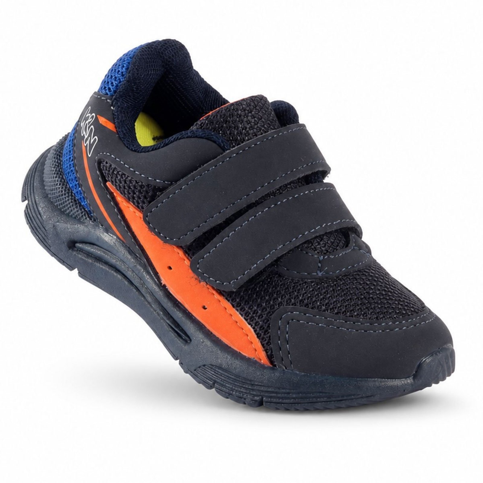 Infantil - Tênis Masculino Klin New Sport Azul Marinho e Laranja