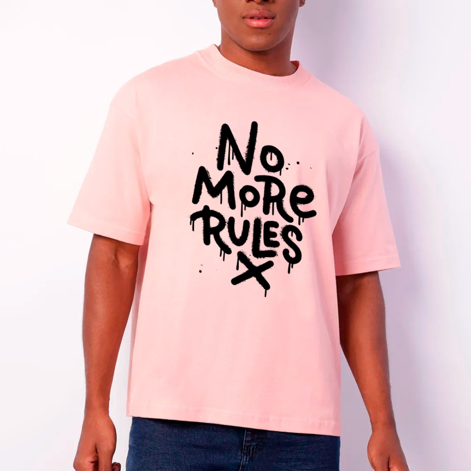 Camiseta Ousy Unissex No More Rules Básica Rosa
