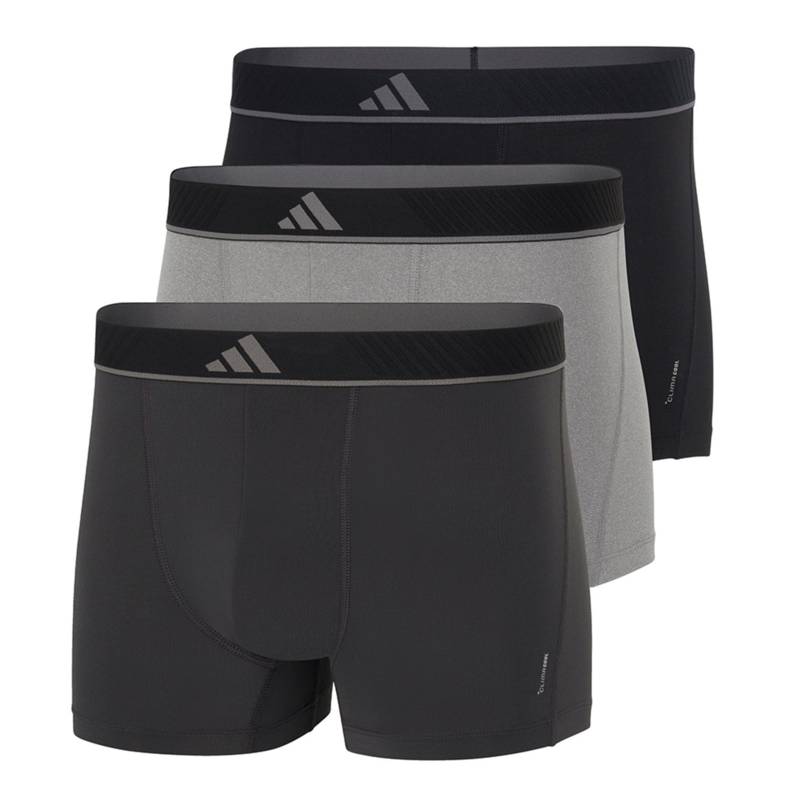 Kit com 3 Cuecas Boxer adidas Underwear Multicolorido