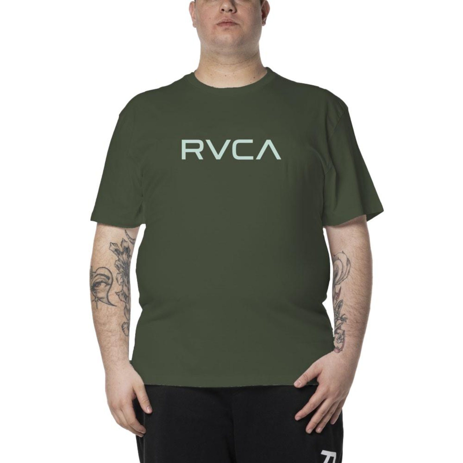 Camiseta RVCA Big RVCA Colors Plus Size WT24 Verde Militar