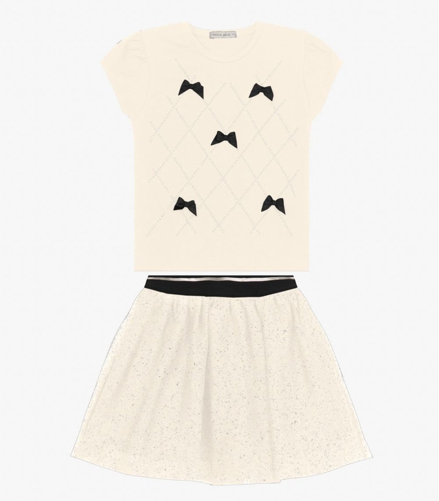 Infantil - Conjunto Blusa com Saia Trick Nick Off White