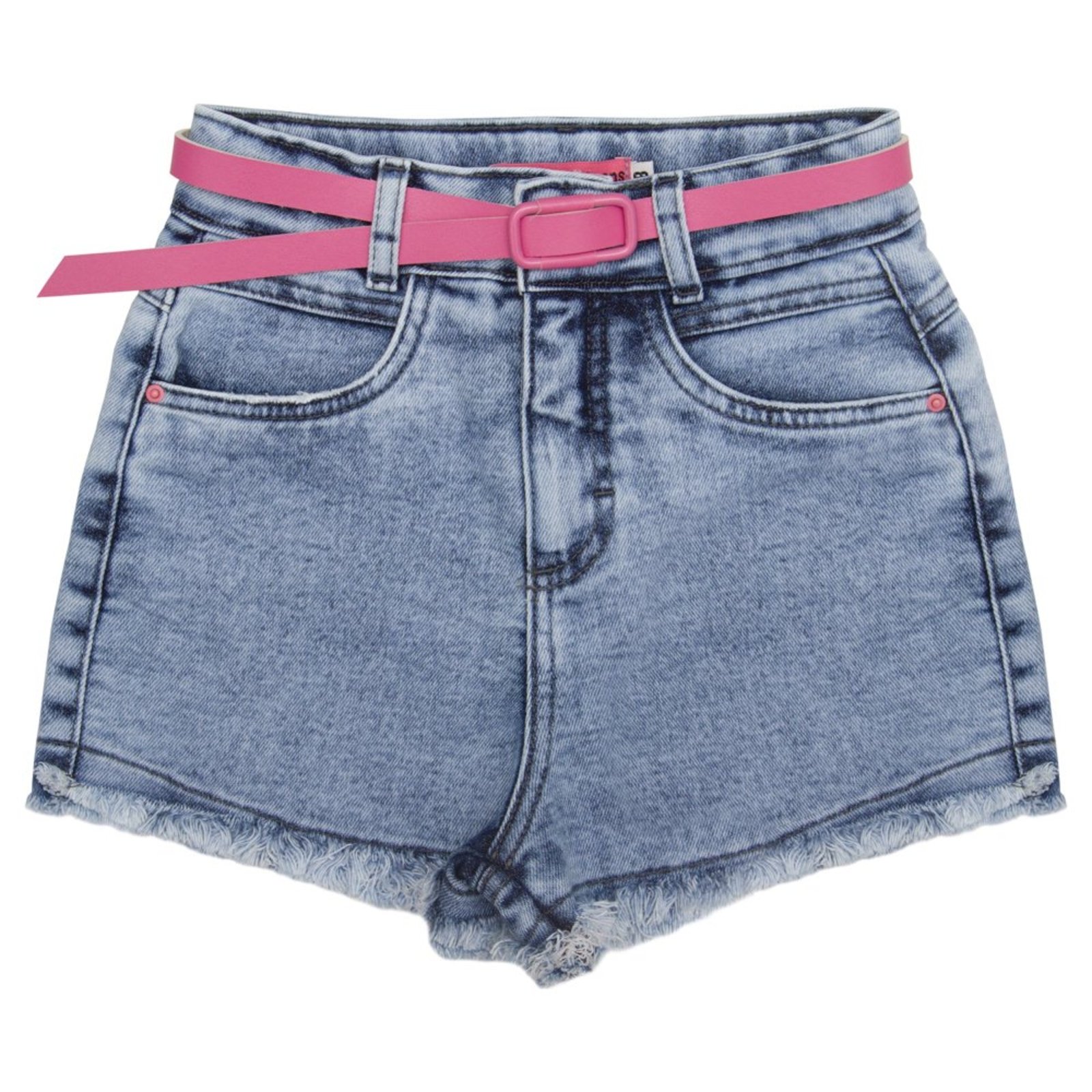 Infantil - Shorts Juvenil Look Jeans c/ Cinto Jeans