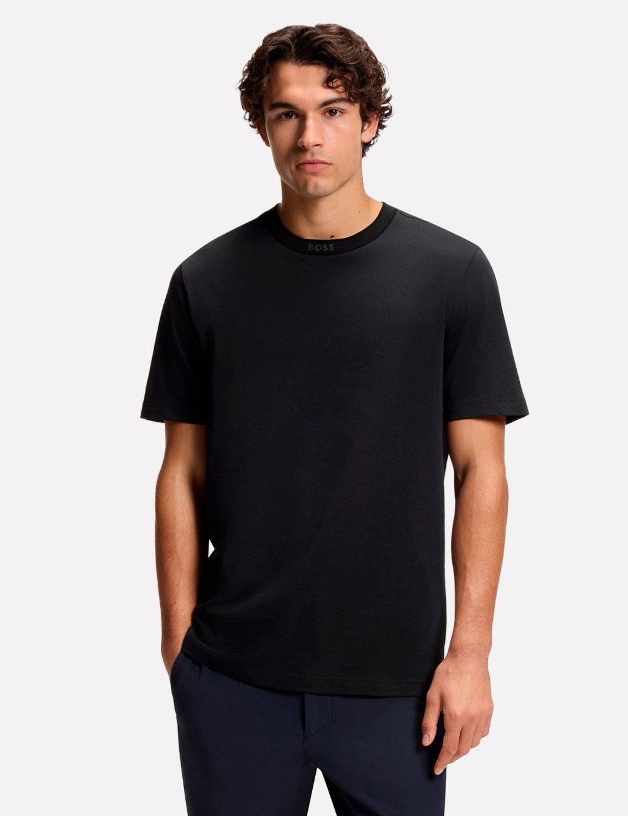 Camiseta Hugo Boss Masculina Regular Fit Tee 5 Azul Marinho