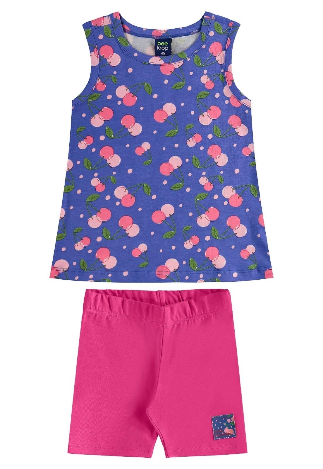 Infantil - Conjunto com Regata e Bermuda Bee Loop Azul
