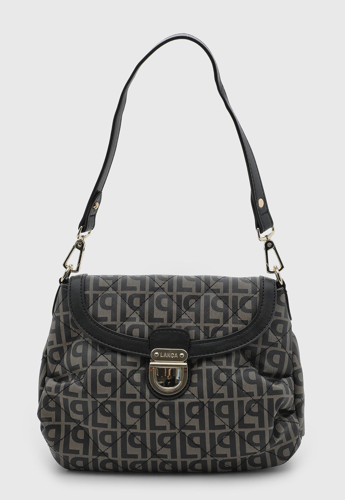 Bolsa Feminina Lança Perfume Média Monograma Preta