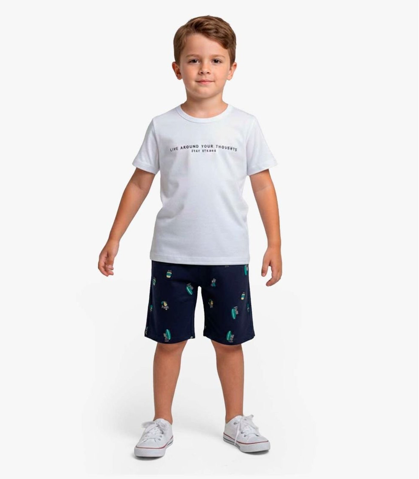 Infantil - Conjunto Camiseta e Bermuda Select Azul