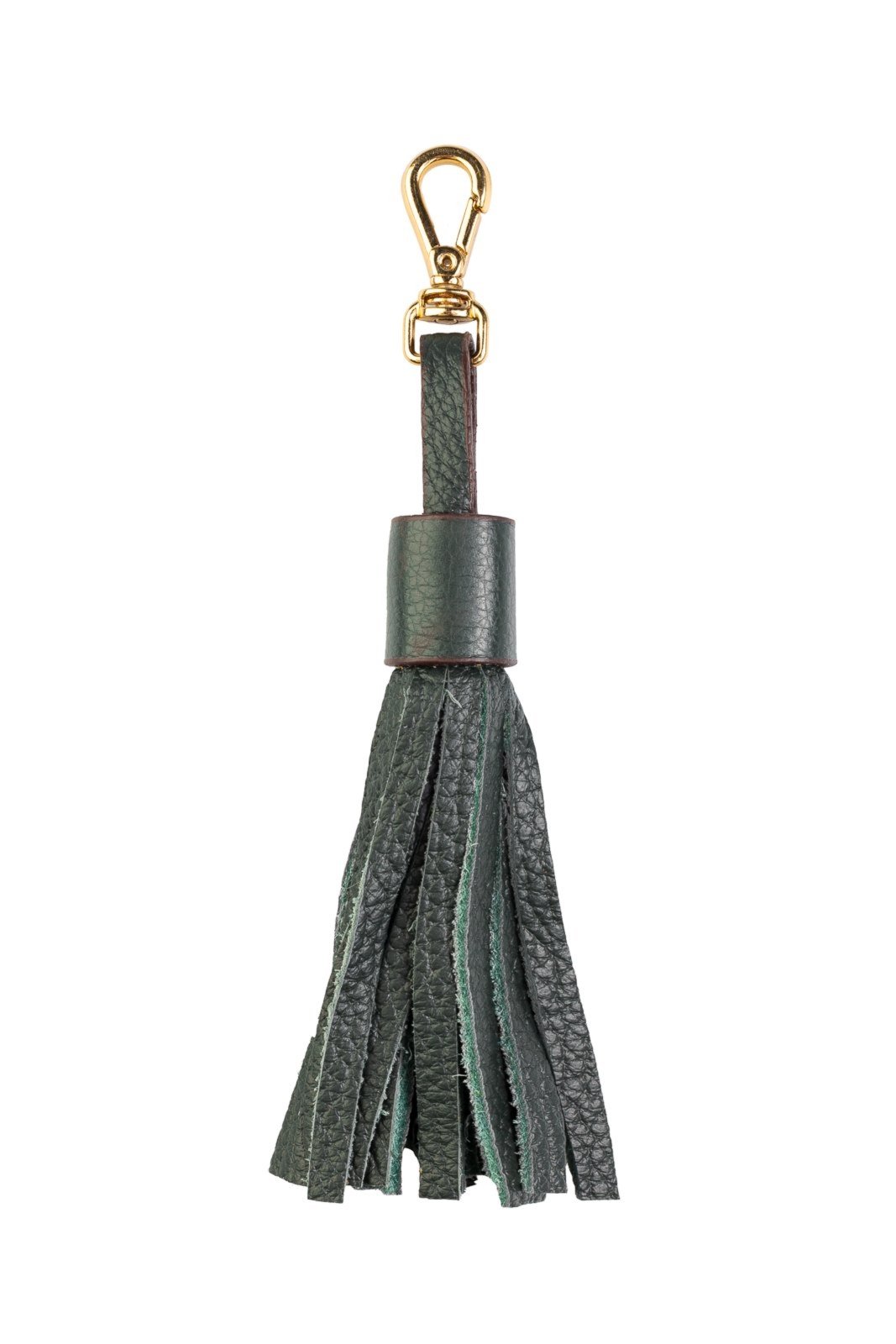 Vista 2 Chaveiro Andrea Vinci Tassel Franja Em Couro verde militar Andrea Vinci verde militar