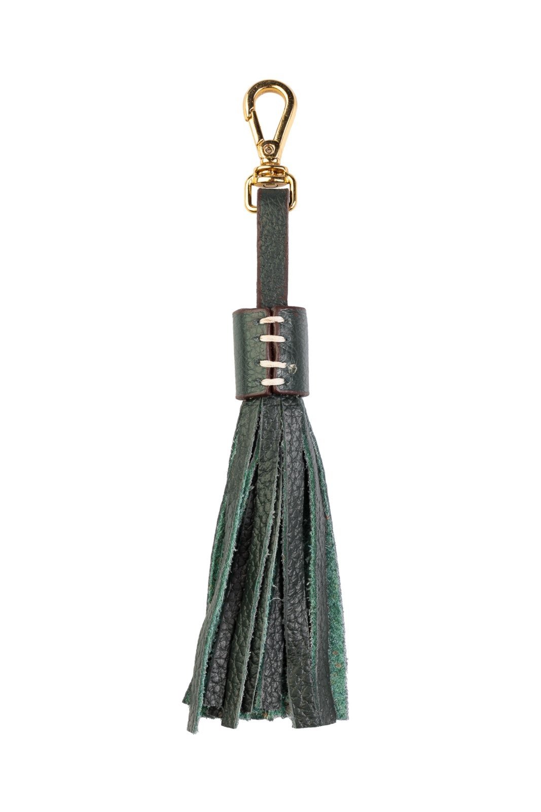 Vista 3 Chaveiro Andrea Vinci Tassel Franja Em Couro verde militar Andrea Vinci verde militar