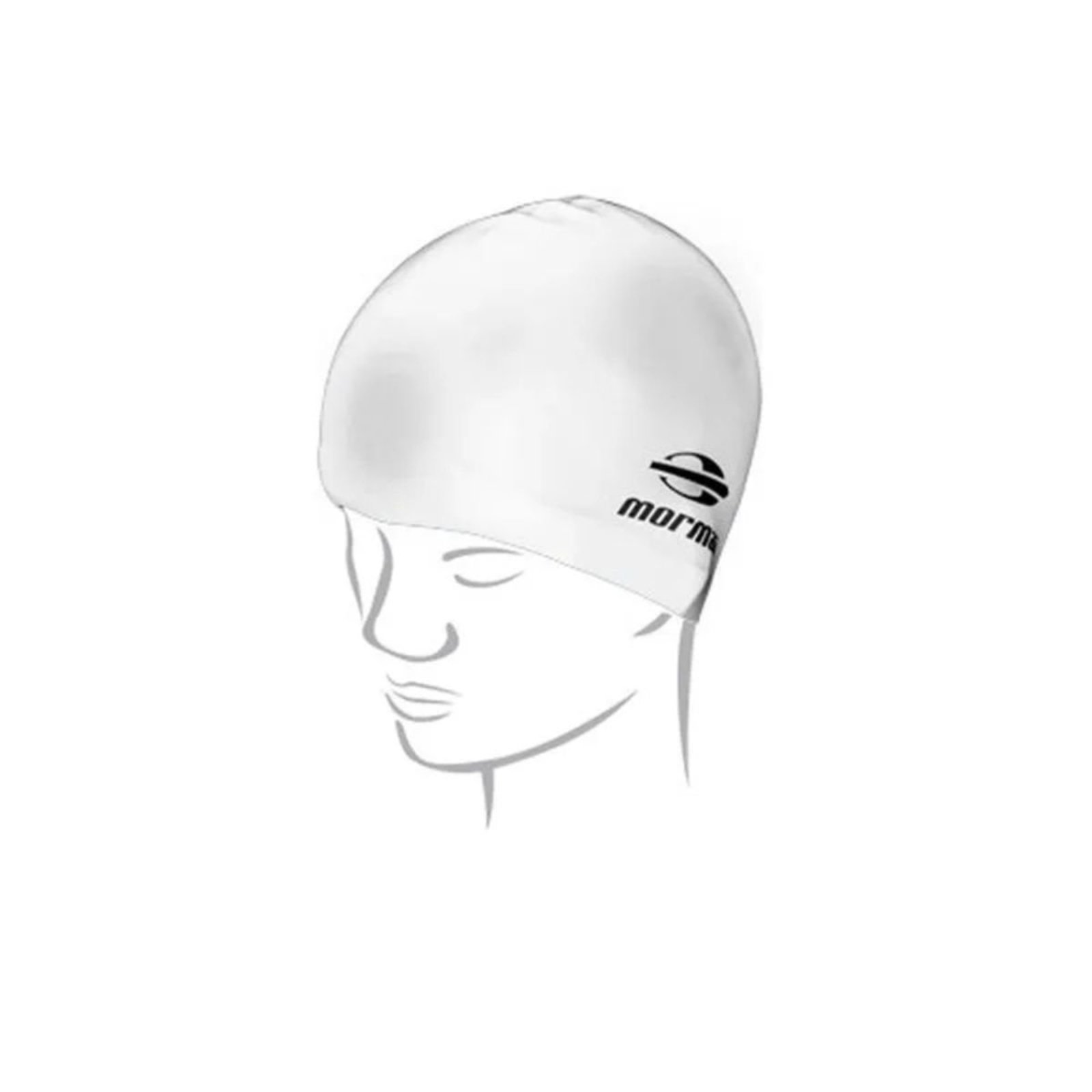 Infantil - Touca De Silicone Para Natação Feminina Adulto Branco