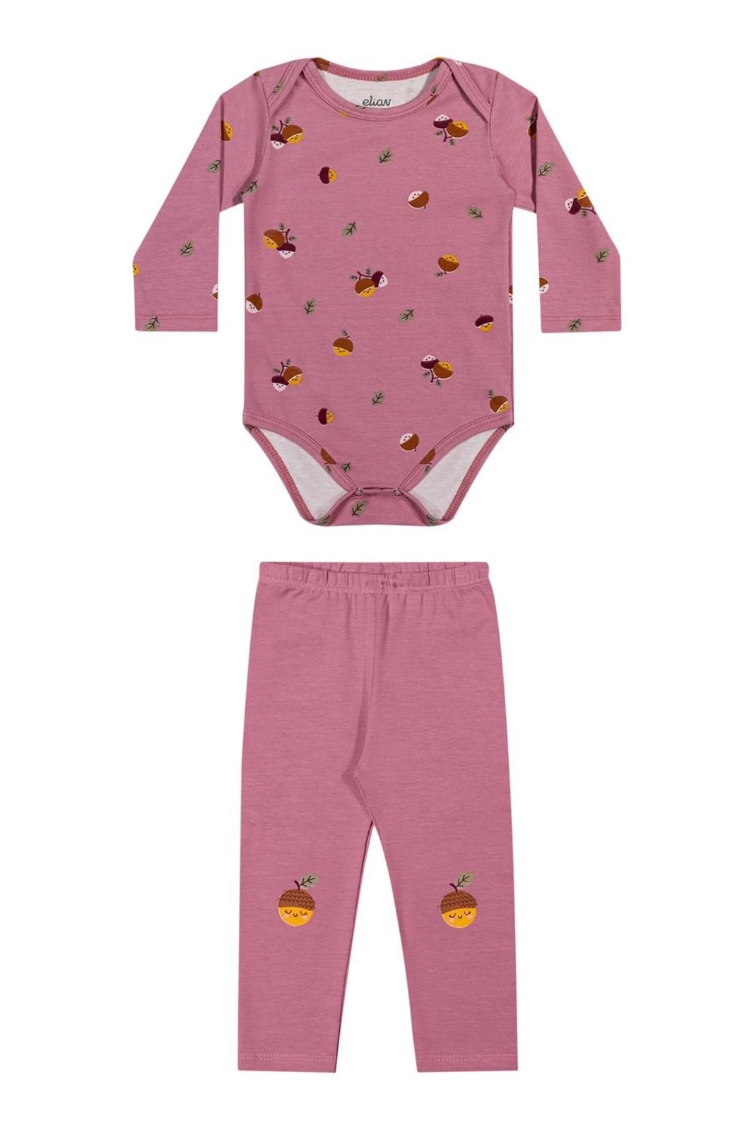 Infantil - Conjunto Menina Estampa Divertida Elian Rosa