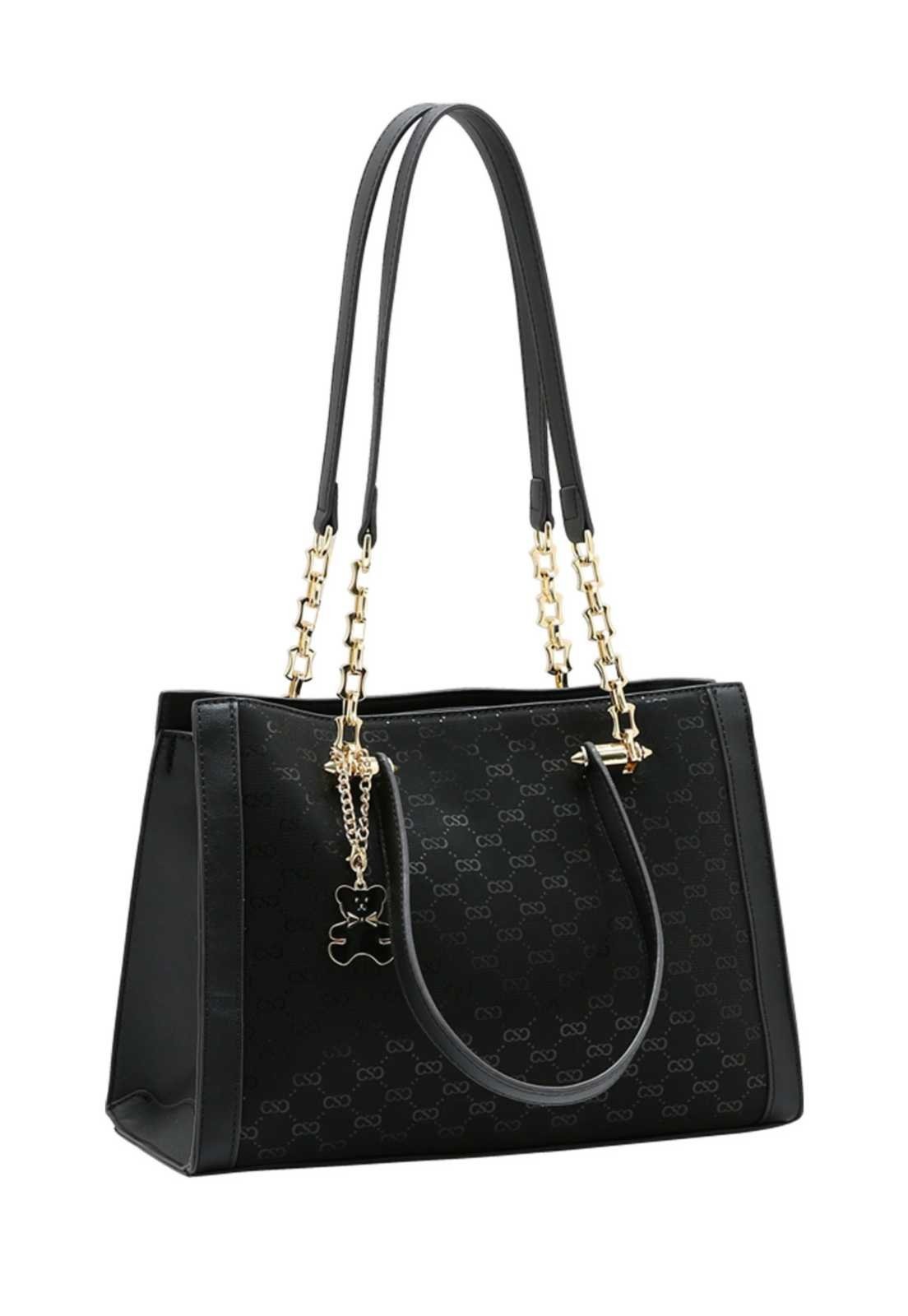 Bolsa Feminina Chenson Shine Monograma 3485797 Preto