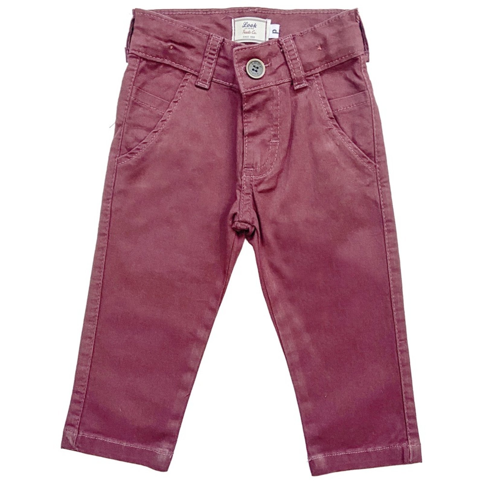 Infantil – Calça Look Jeans Sarja Vinho