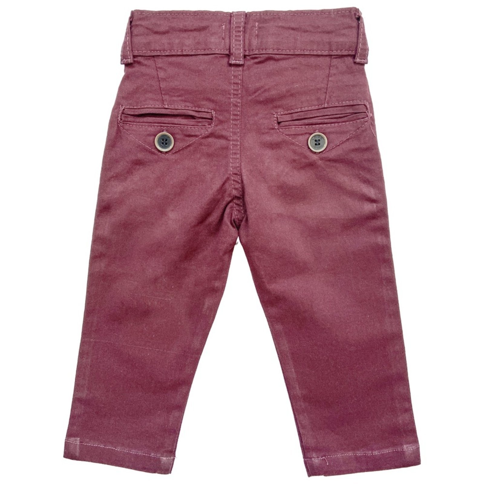 Vista 3 Infantil - Calça Look Jeans Sarja vinho Look Jeans vinho