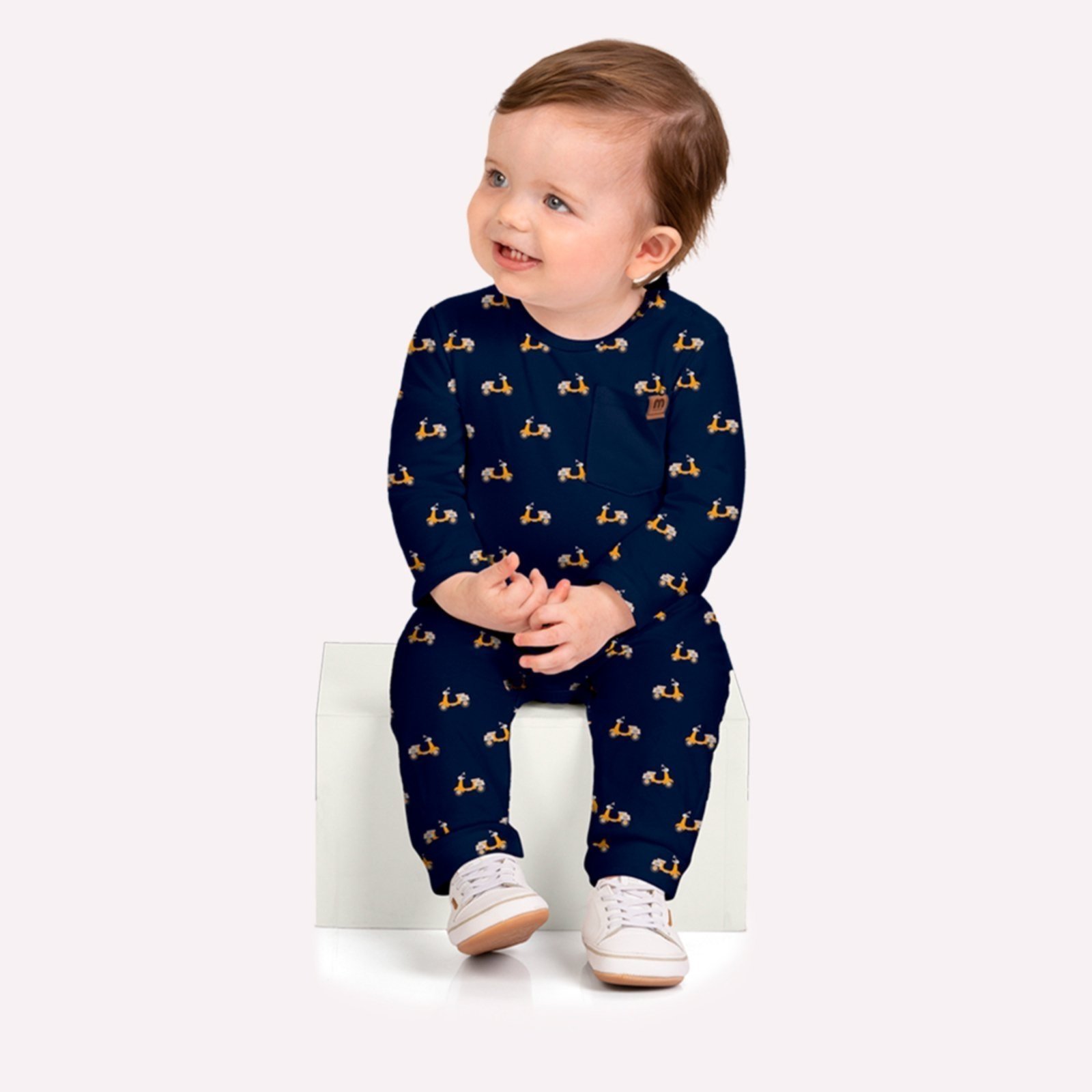 Infantil - Macacão Menino em Cotton Milon