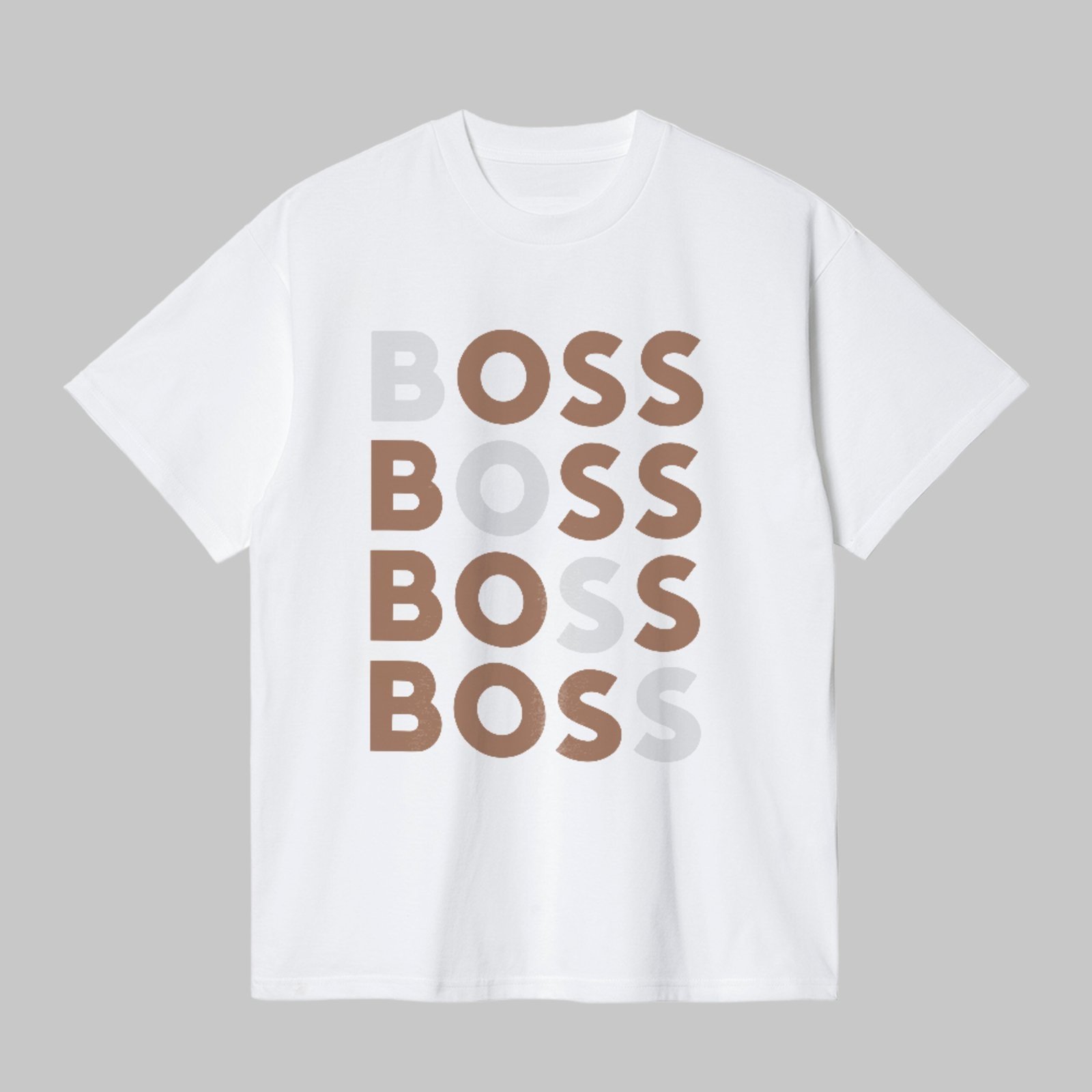 Camiseta Básica Boss Mode Fashion Estilo Moderno Urbano Branco