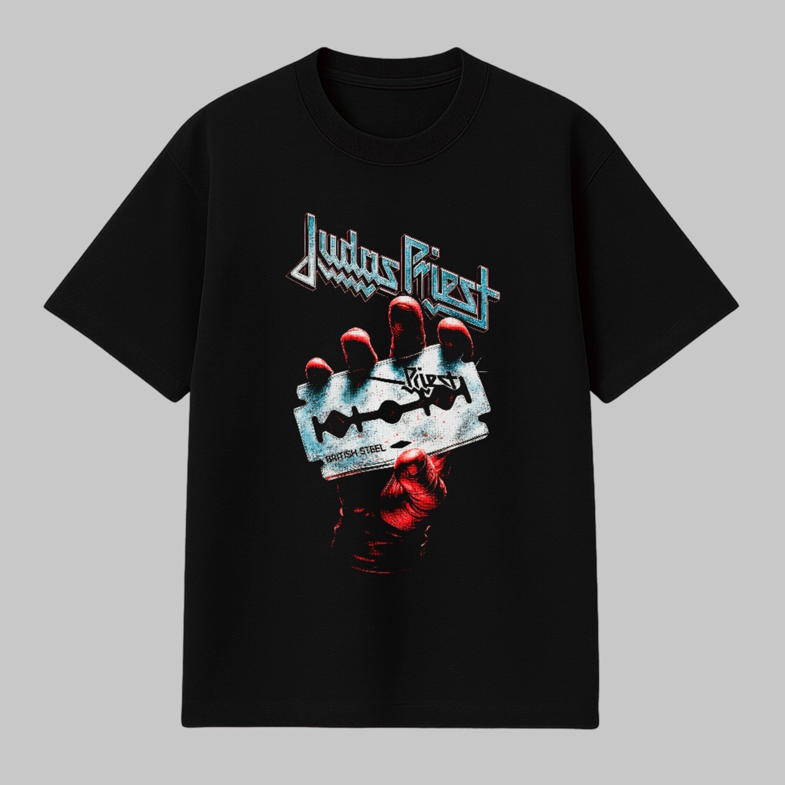 Camiseta Básica Heavy Metal Clássico Judas Priest Rock Metal Unissex Preto