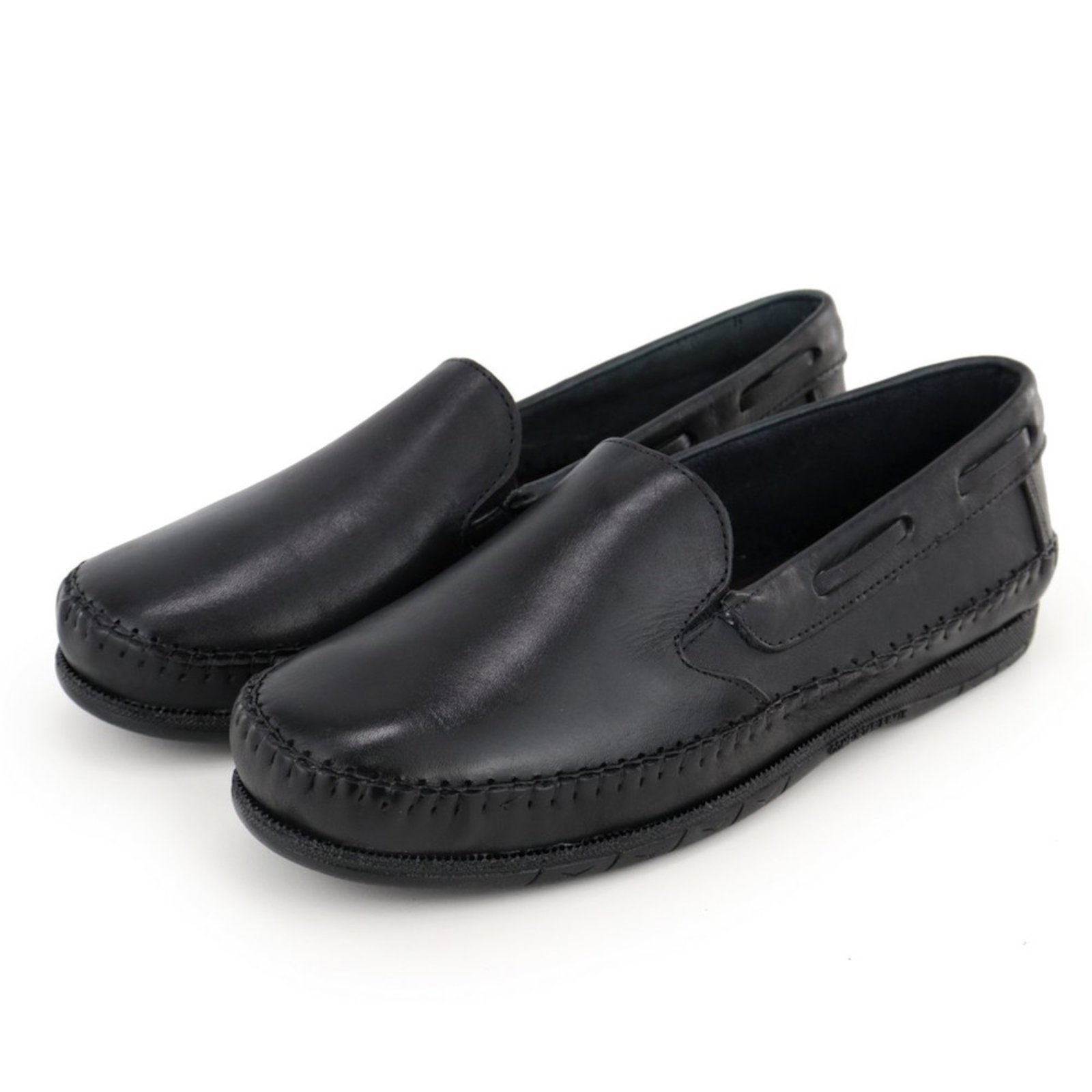 Sapatilha Masculina em Couro Confortavel Preta