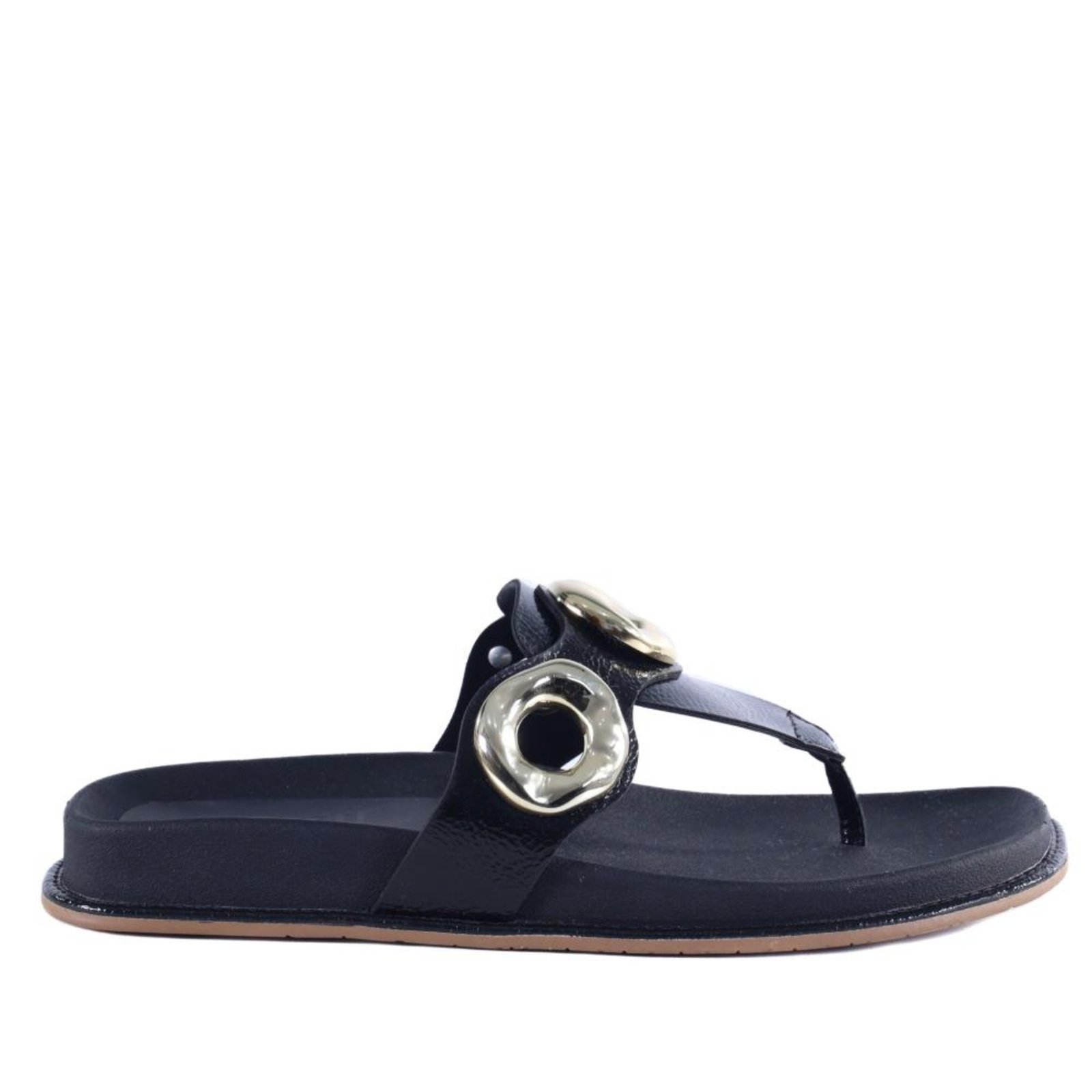 Papete Feminina Zariff 50471-90895 Verniz Preto Incolor
