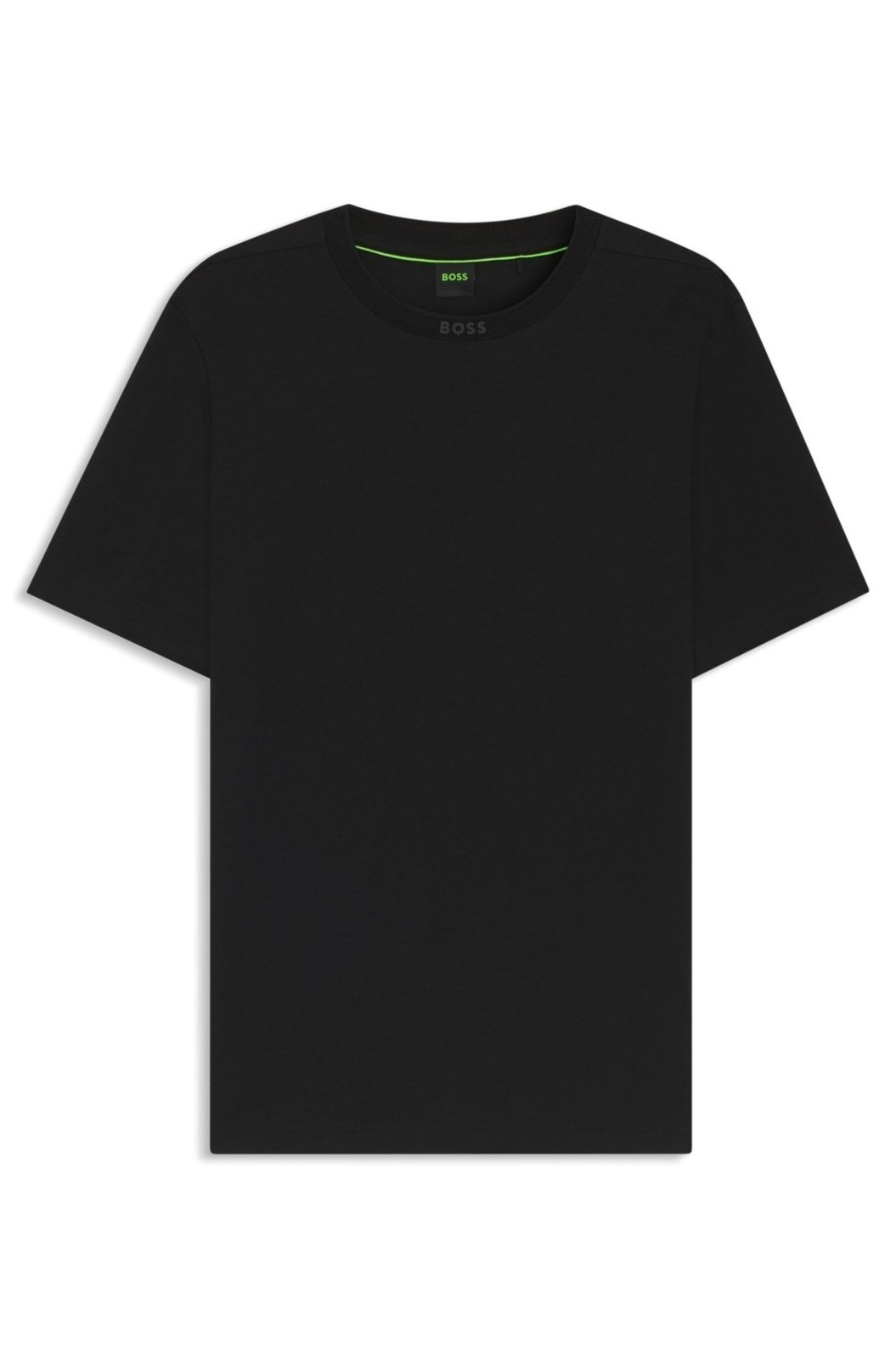 Camiseta De Gola Redonda Em Algodão Com Logo