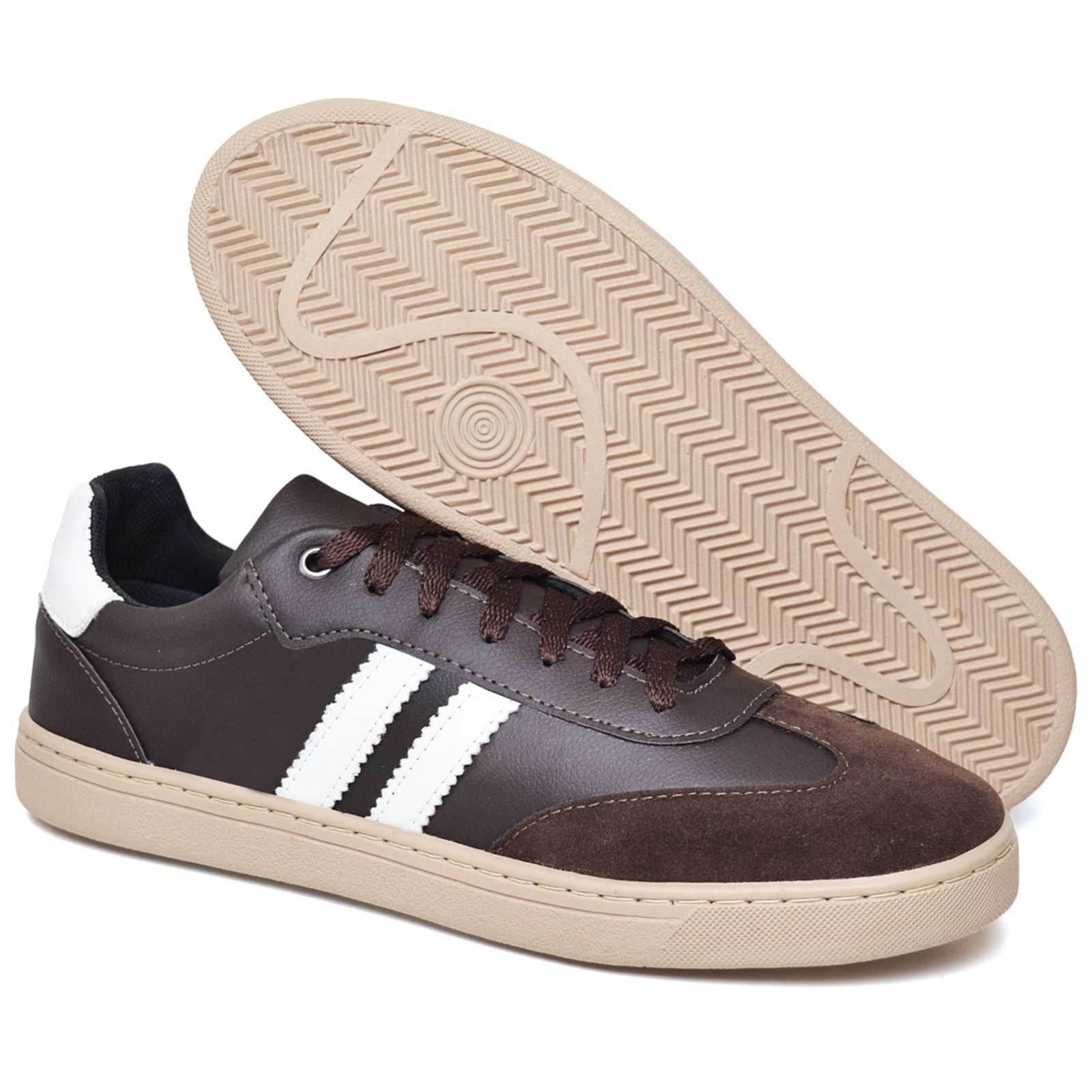 Tenis Casual Unissex Conforto e Estilo 1010 Café