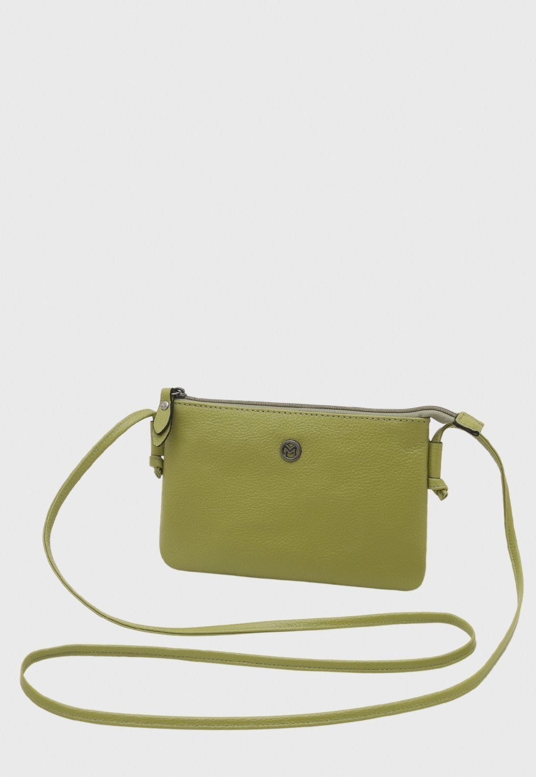 Bolsa Transversal de Couro Mariart Onix Avocado