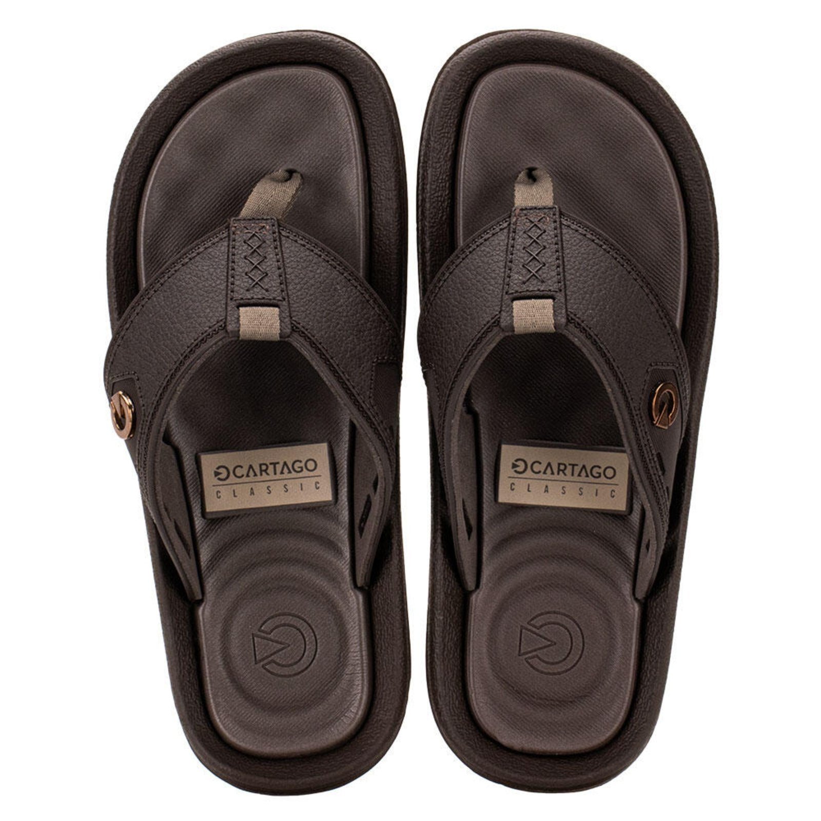 Chinelo Masculino Fiji V Cartago 12335 3292335 Café