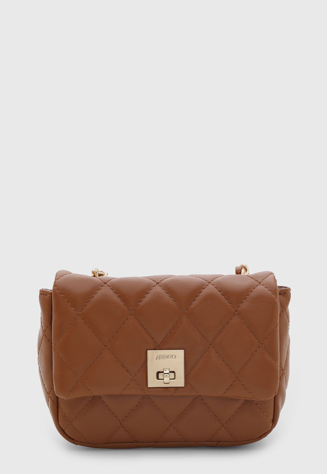 Bolsa Feminina Arezzo Matelassê Caramelo