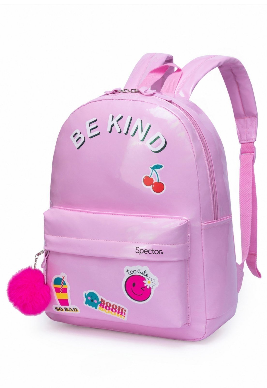 Vista 3 Infantil - Mochila Bolsa Escolar Feminina Spector Espaçosa Resistente rosa Spector rosa