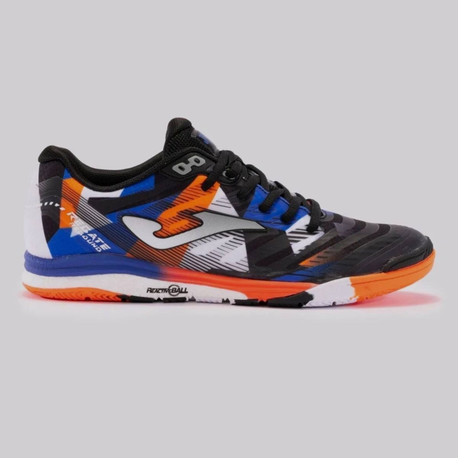 Chuteira Joma Regate Rebound Futsal Preta e Laranja