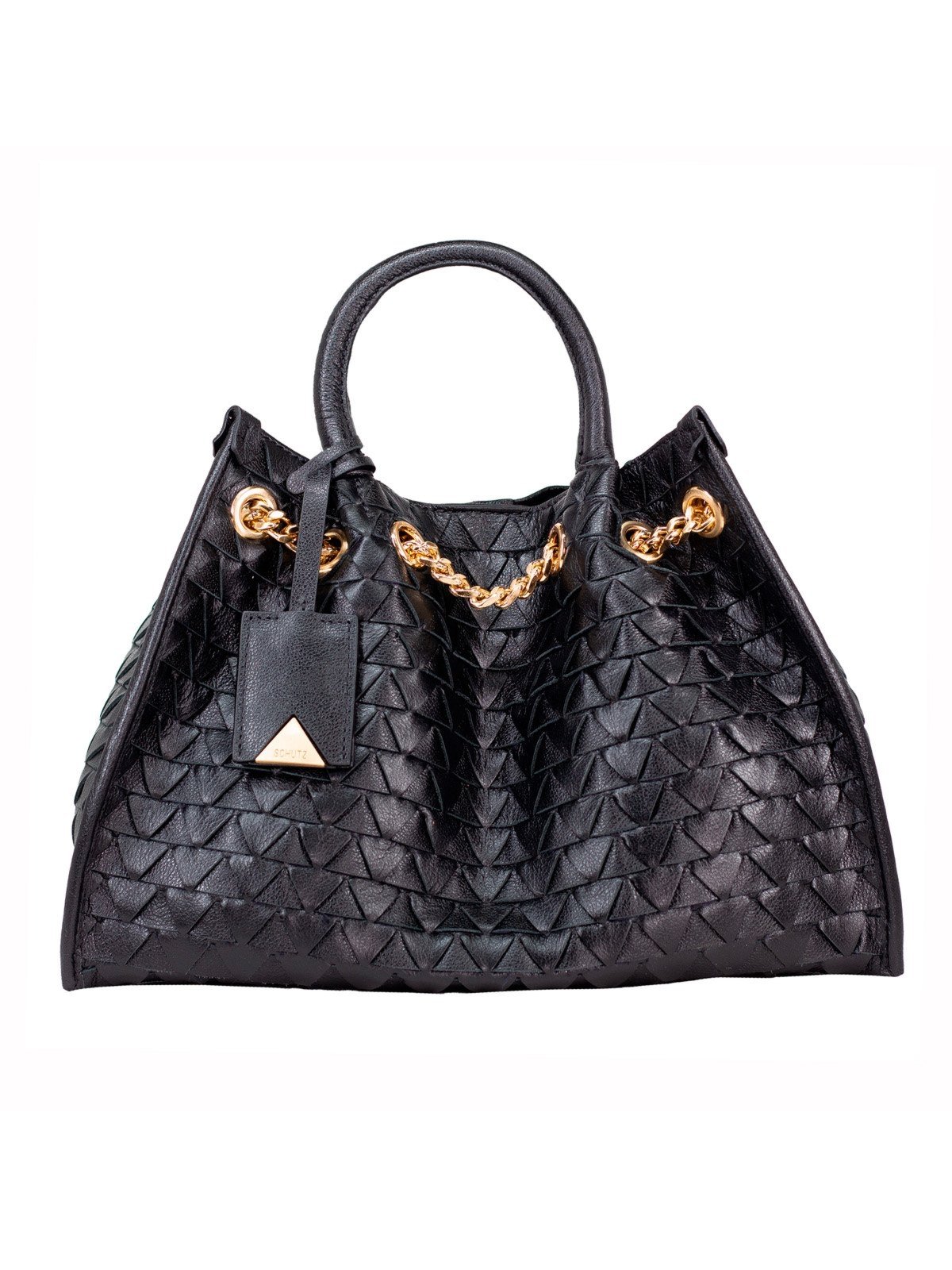 Bolsa Feminina Média Schutz Tote Rebecca Couro Transversal Preto Black