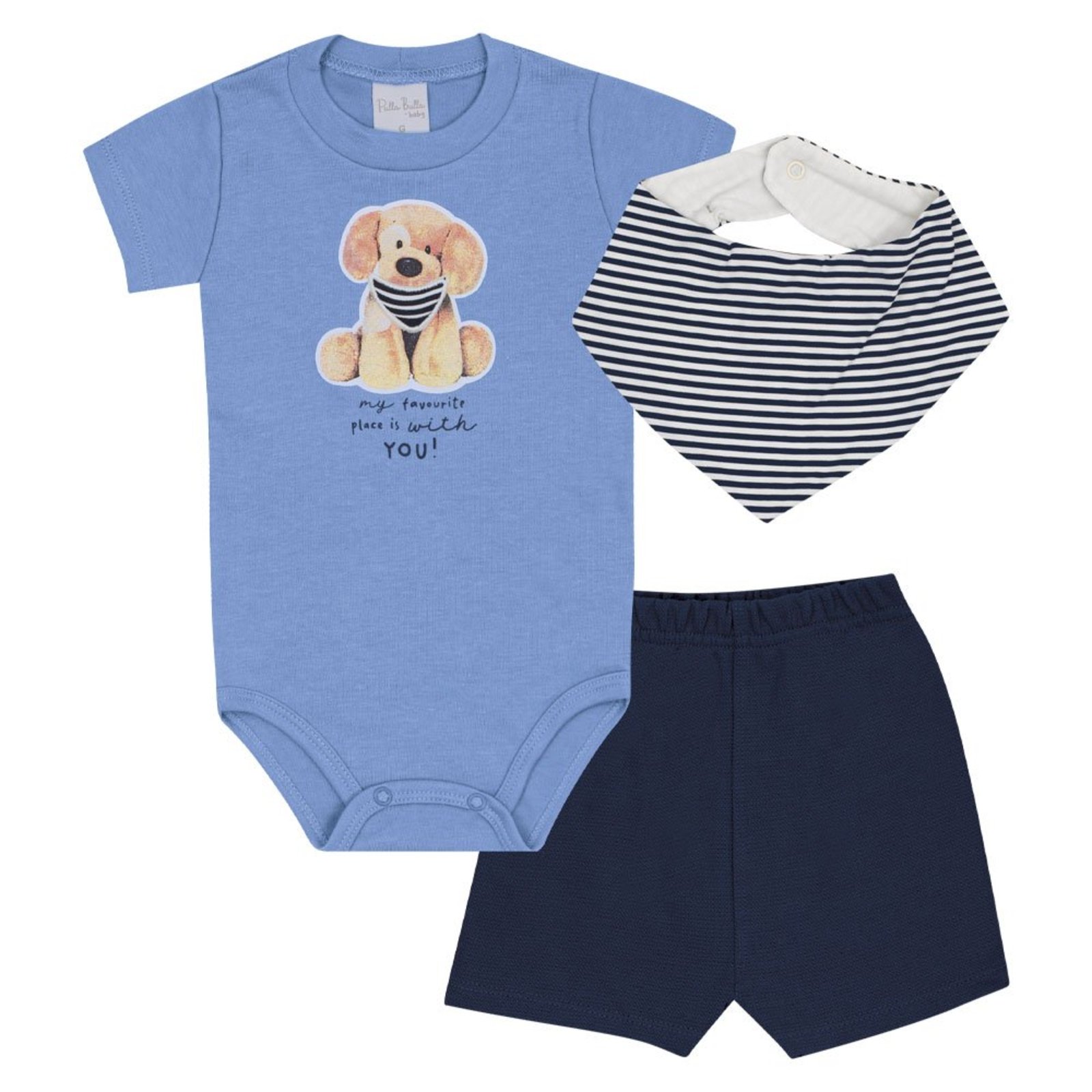 Infantil - Conjunto Azul Pulla Bulla Menino - 53270-1351