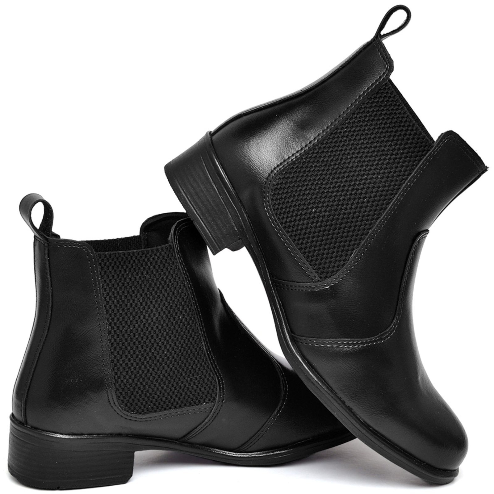 Vista 3 Bota Feminina Polo Blu Cano Médio Estilosa Confortável em Sintético Preta do ao 40 preto blu Polo Blu preto blu