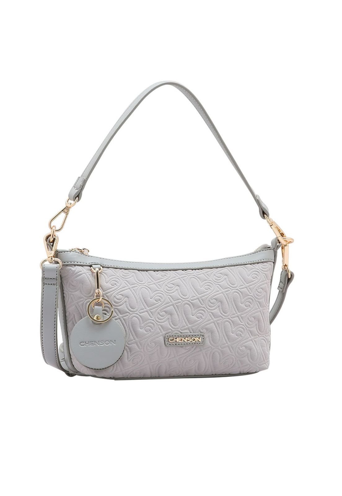 Bolsa Feminina Chenson Heart Cool Cinza 3784779