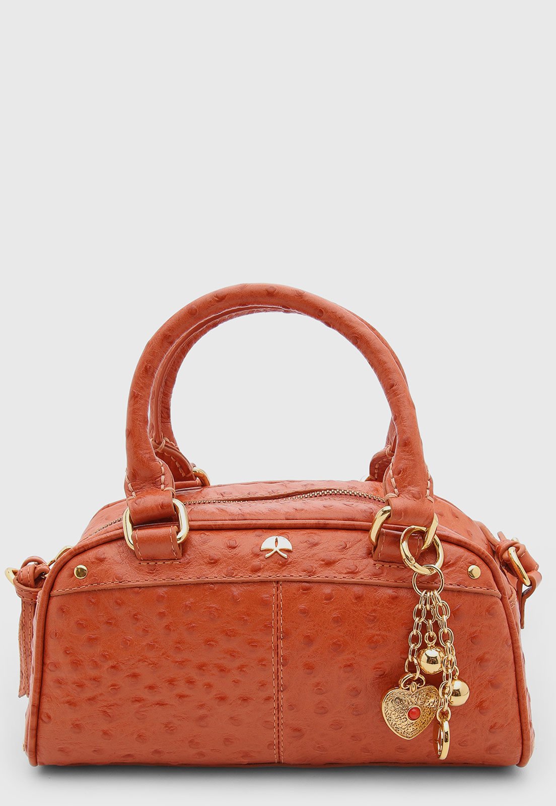 Bolsa Feminina Luiza Barcelos Couro Laranja