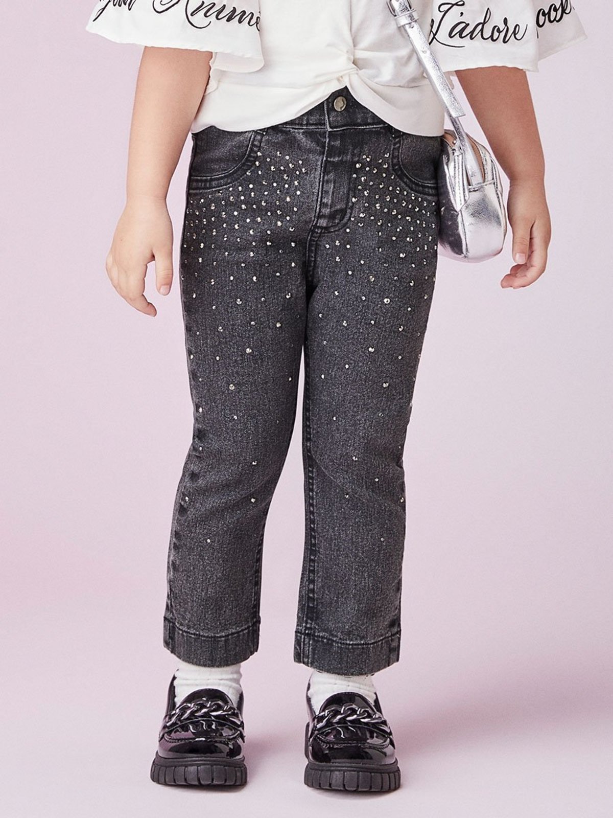 Infantil - Calça Black com Strass