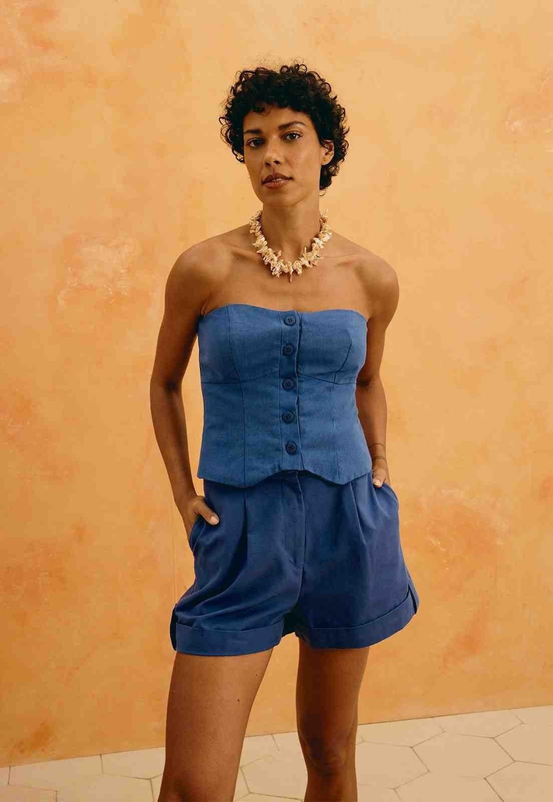 Corselet Tomara Que Caia Azul