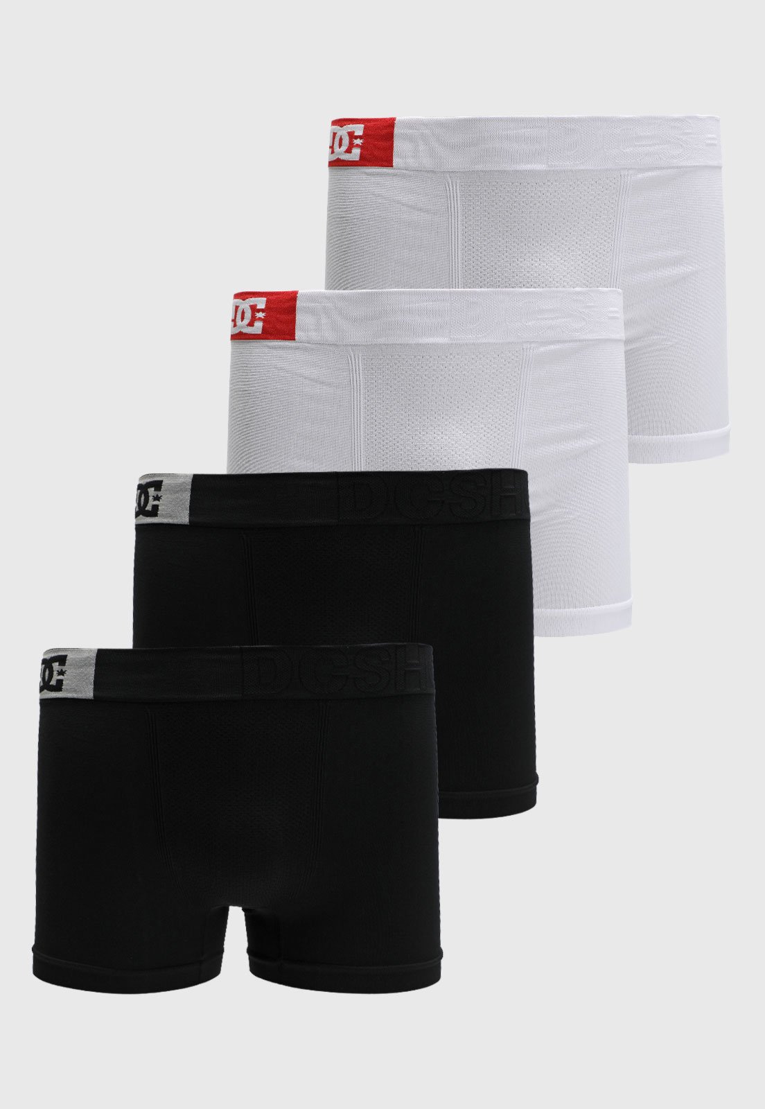 Kit 4pçs Cueca DC Shoes Boxer Seamless Preta