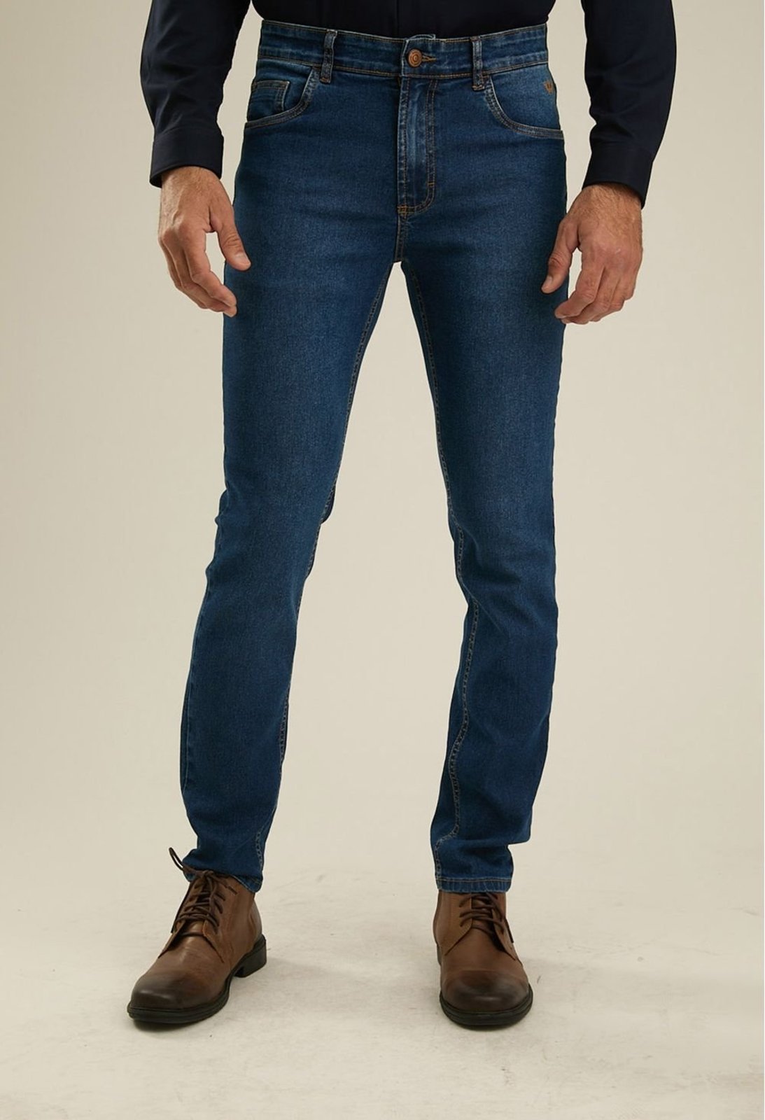Calça Slim Jeans Escuro Calça Slim Jeans Escuro 165 Jeans Escuro 44