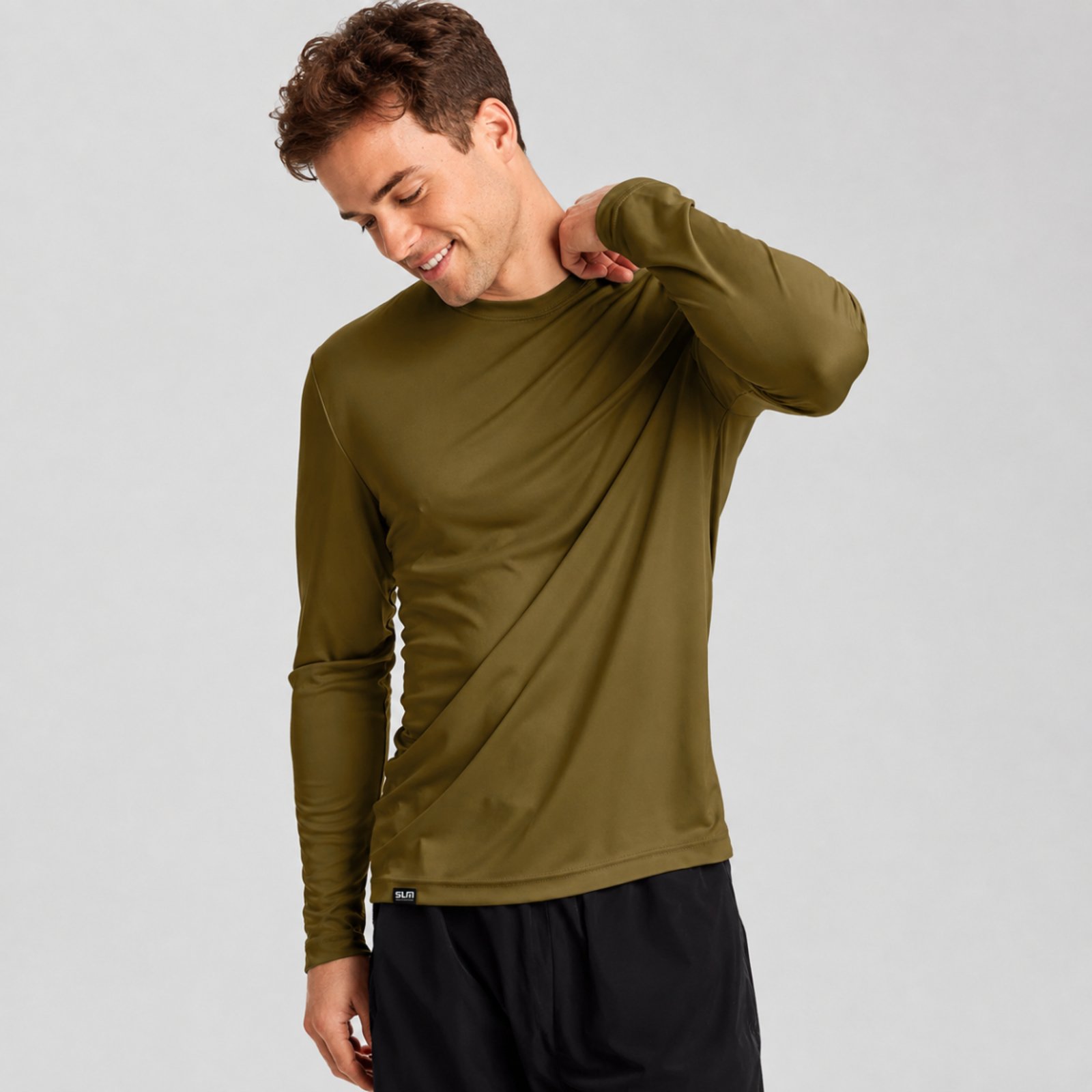 Camiseta Uv Masculino Slim Fitness Proteção Solar Praia - Marrom