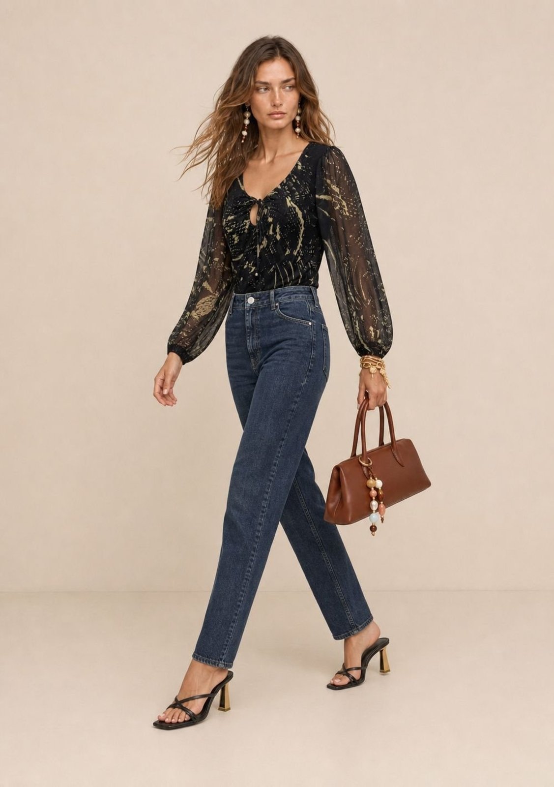 Calça Morena Rosa Skinny Média - Azul