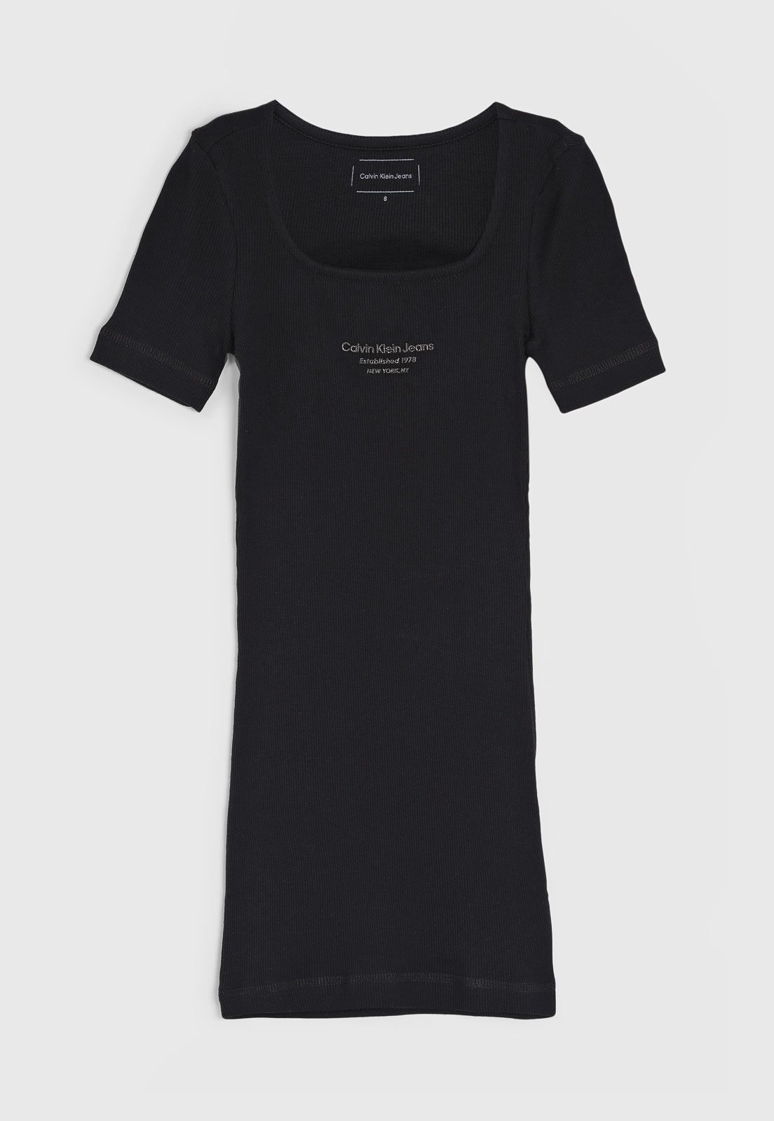 Infantil - Vestido Calvin Klein Canelado Preto